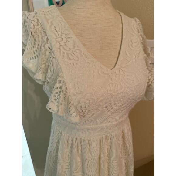 Altard State Cream lace v-neck dress size small - Picture 1 of 6